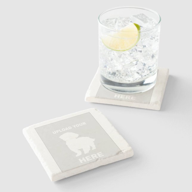 Cavachon Upload Your Dog Pic  Stone Coaster (Side)