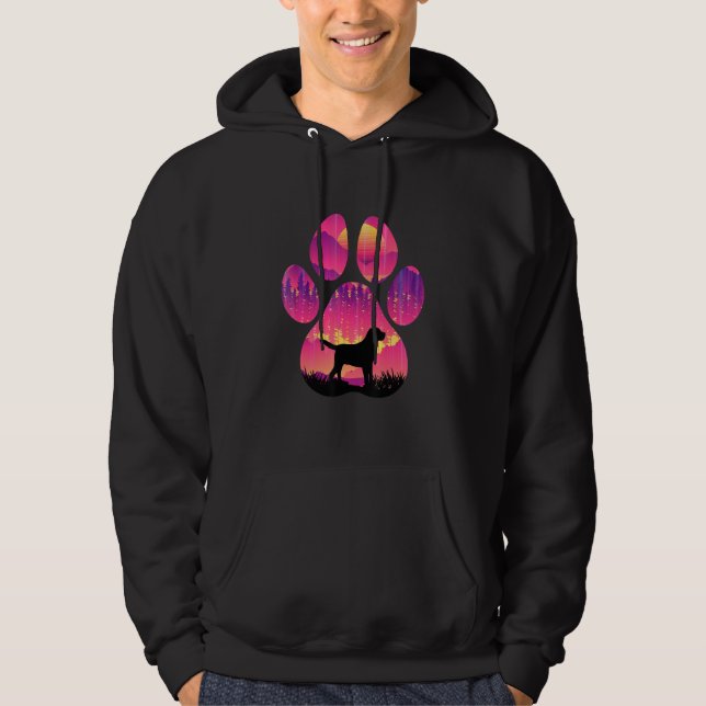 Cavador Paw Mom Dad Dog  Women Men Hoodie (Front)