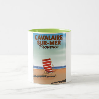 Cavalaire-sur-Mer Provence beach travel poster Two-Tone Coffee Mug