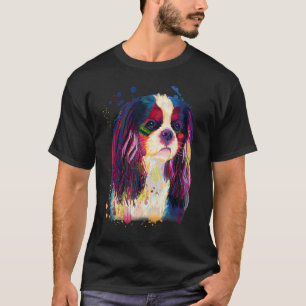 Cavalier Beautiful Look Splash Painting T-Shirt