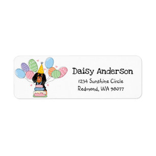 Cavalier Birthday Party Return Address Label