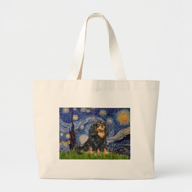 Cavalier (BT) - Starry Night Large Tote Bag (Front)
