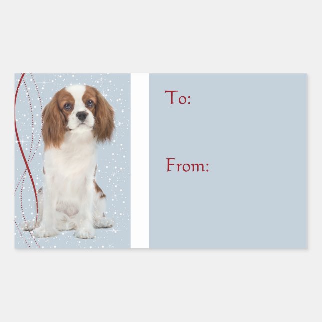 Cavalier Christmas Gift Stickers (Front)