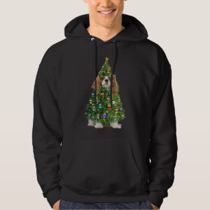 Cavalier Christmas Tree Lights Funny Cavalier Dog  Hoodie