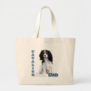 Cavalier Dad 4 Large Tote Bag