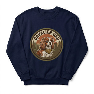 Cavalier Dad Crewneck King Charles Dog Dad Gift Sweatshirt