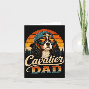 Cavalier Dad Vintage Cavalier King Charles Spaniel Card