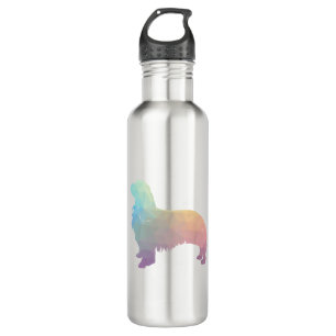 Cavalier dog Geometric Pattern Silhouette Pastel 710 Ml Water Bottle