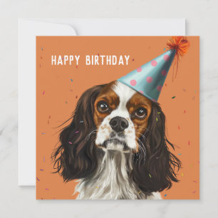 Cavalier King Charled Spaniel Birthday card