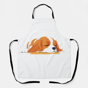 Cavalier King Charles Adorable Animal Sleeping Fun Apron
