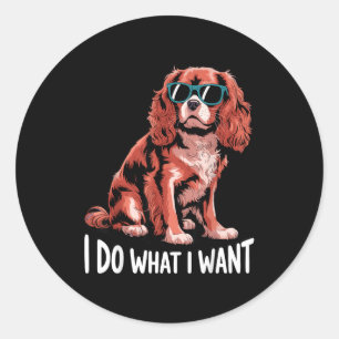 Cavalier King Charles Art For Men Women Cavalier S Classic Round Sticker