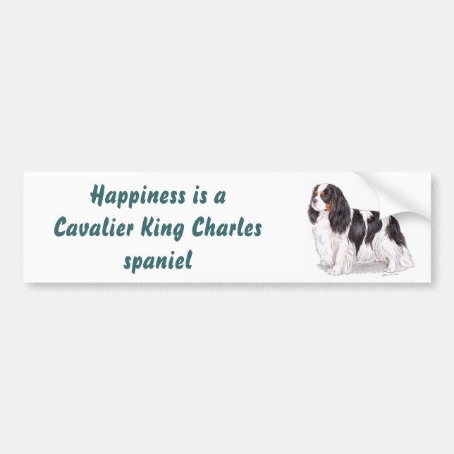 Cavalier king charles bumper sticker (Front)
