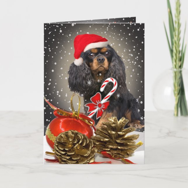 Cavalier King Charles Christmas card (Front)