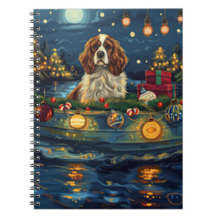 Cavalier King Charles Christmas Festive Voyage Notebook