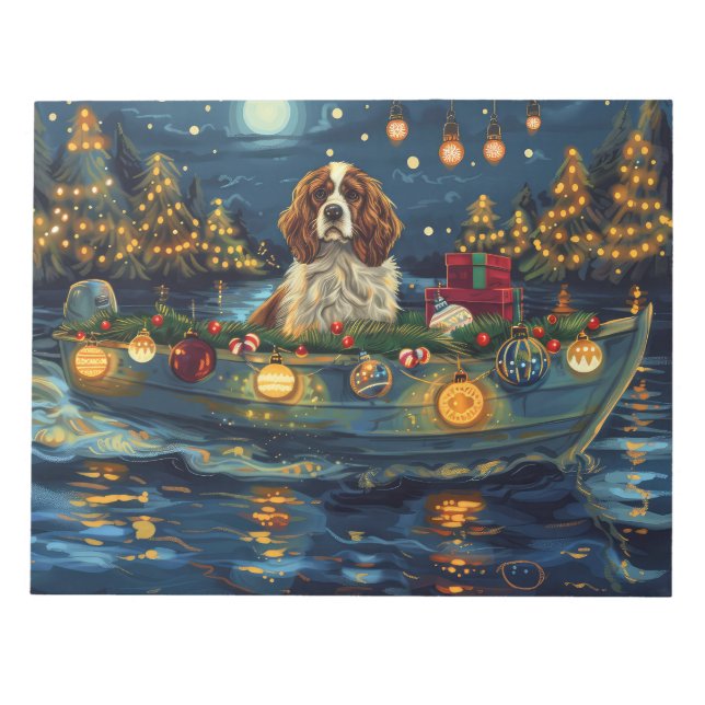 Cavalier King Charles Christmas Festive Voyage Notepad (Front)