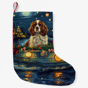 Cavalier King Charles Christmas Festive Voyage Small Christmas Stocking