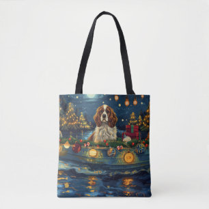 Cavalier King Charles Christmas Festive Voyage Tote Bag