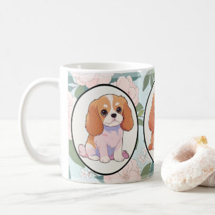 Cavalier King Charles classic flowers background Coffee Mug