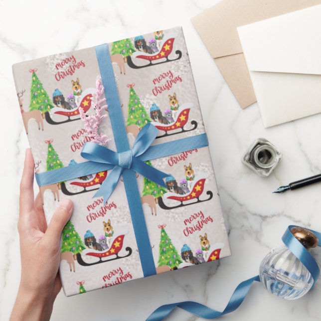 Cavalier King Charles, Collie and Havanese Wrapping Paper (Gifting)