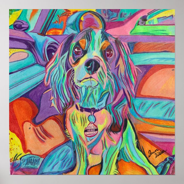 Cavalier King Charles Custom Art Print (Front)