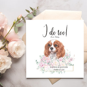 Cavalier King Charles Dog Wedding Cocktail Napkins