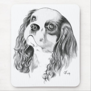 Cavalier King Charles Drawing Mouse Mat