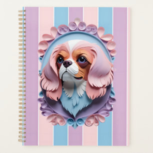 Cavalier King Charles Pastel Paper Cutting Art Planner