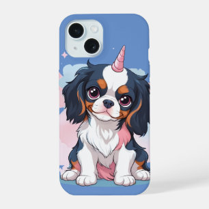 Cavalier King Charles Pastel Unicorn iPhone 15 Case