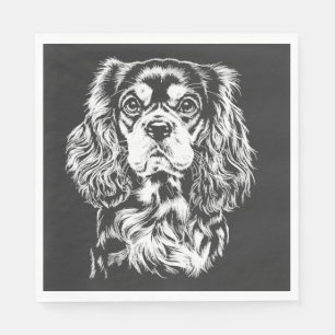 Cavalier King Charles Portrait Minimalist Apparel Napkin
