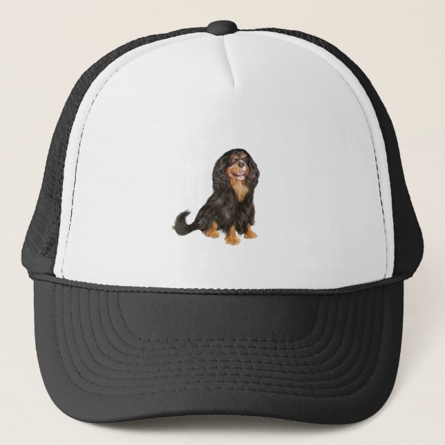 Cavalier King Charles (R) - Black and tan.png Trucker Hat (Front)