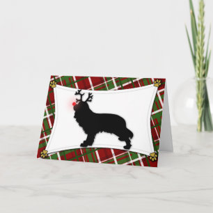 Cavalier King Charles Reindeer Christmas Card