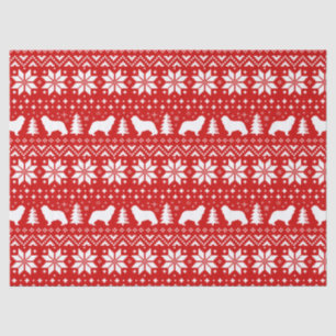 Cavalier King Charles Silhouettes Christmas Tissue Paper