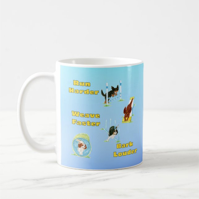 Cavalier King Charles Spaniel Agility Fun Coffee Mug (Left)