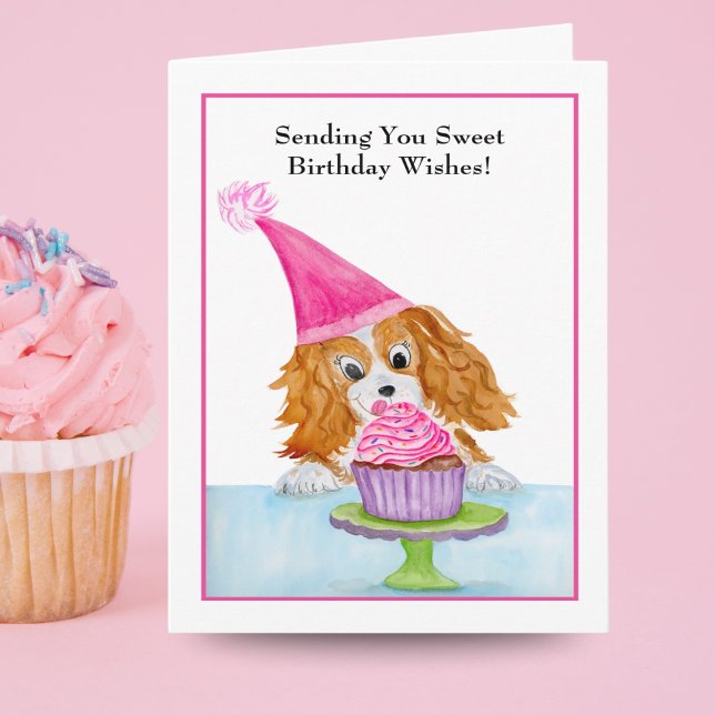 Cavalier King Charles Spaniel Birthday Wishes Card (Creator Uploaded)