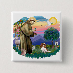 Cavalier King Charles Spaniel (Blenheim #2) 15 Cm Square Badge