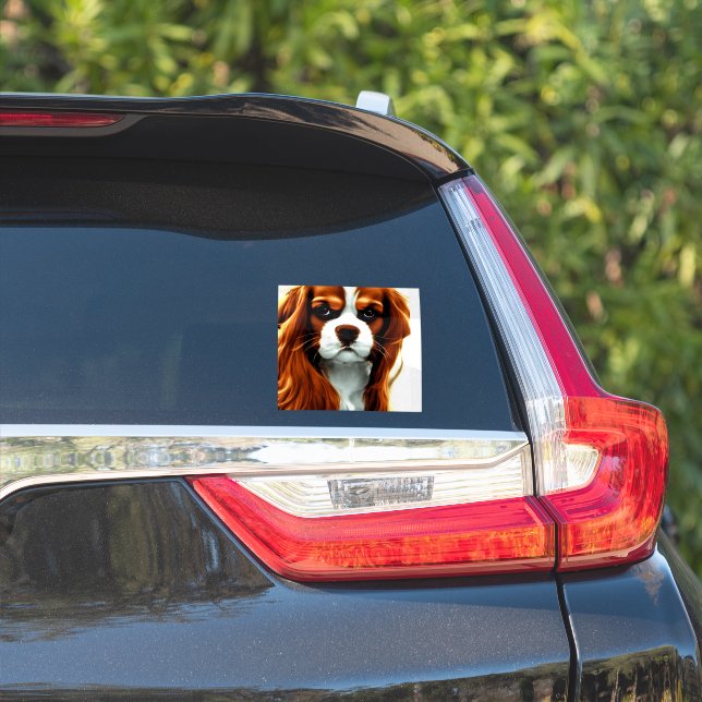 cavalier king charles spaniel blenheim anime (Car Side)