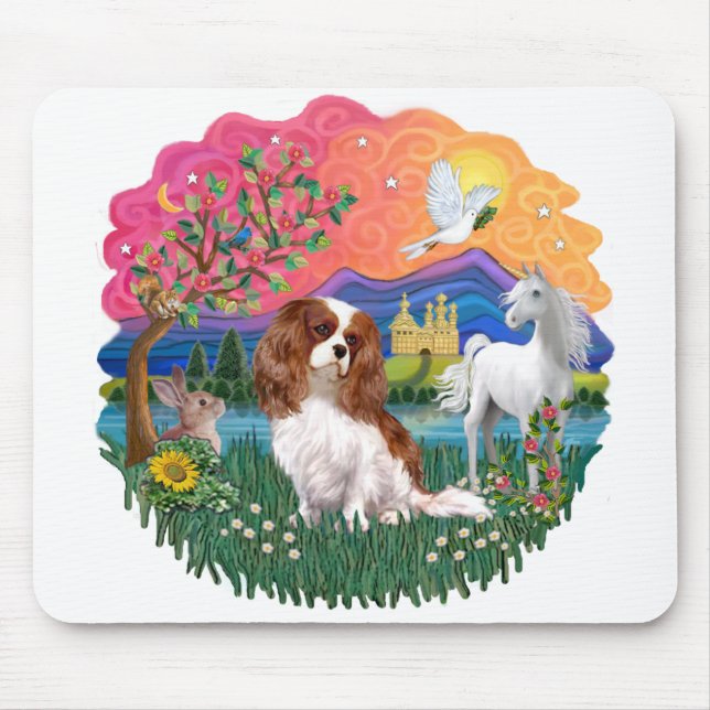 Cavalier King Charles Spaniel (Blenheim) Mouse Mat (Front)