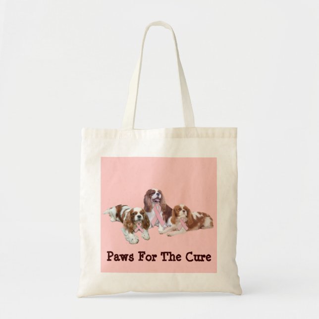Cavalier King Charles Spaniel Breast Cancer Bag (Front)