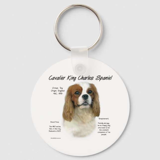 Cavalier King Charles Spaniel Breed Keychain (Front)