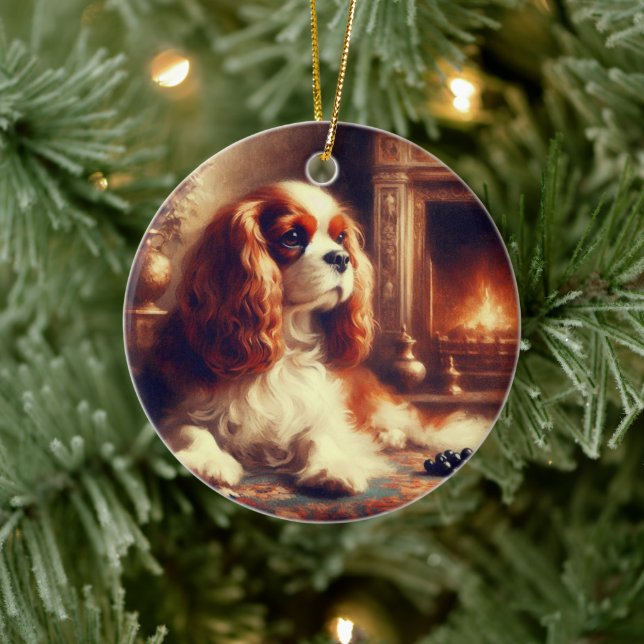 Cavalier King Charles Spaniel Ceramic Tree Decoration (Tree)