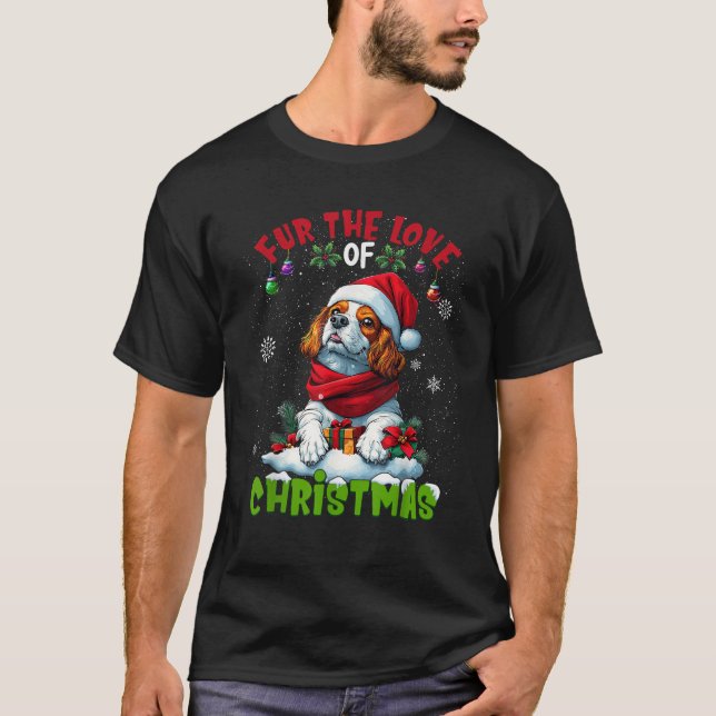Cavalier King Charles Spaniel Christmas Decoration T-Shirt (Front)