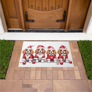 Cavalier King Charles Spaniel Christmas Dress Doormat
