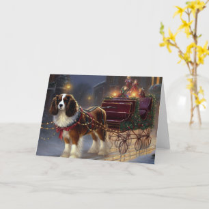 Cavalier King Charles Spaniel Christmas Festive Card