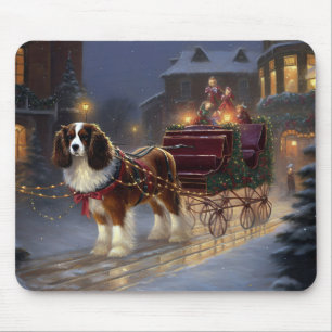 Cavalier King Charles Spaniel Christmas Festive Mouse Mat