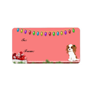 Cavalier King Charles Spaniel Christmas Gift Tag