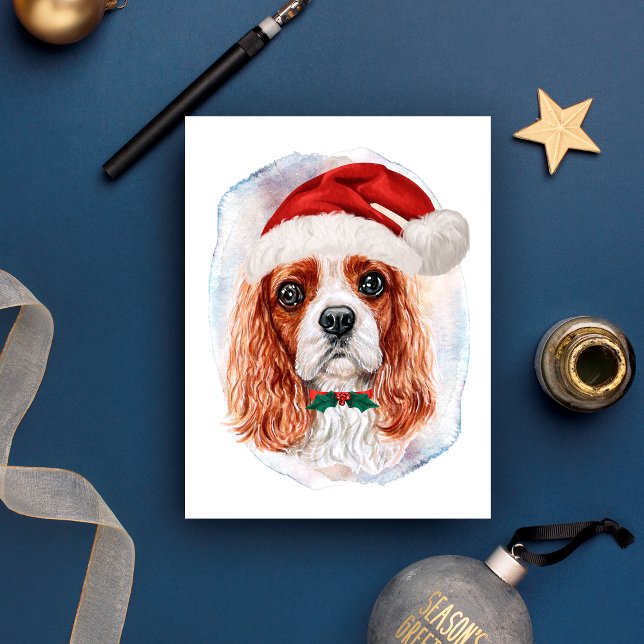 Cavalier King Charles Spaniel Christmas Gifts Holiday Postcard (Creator Uploaded)