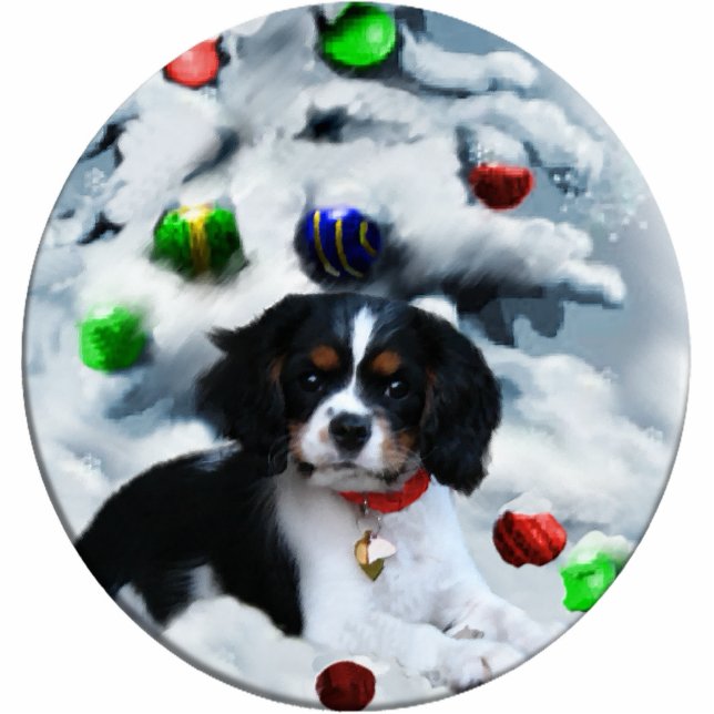 Cavalier King Charles Spaniel  Christmas Gifts Standing Photo Sculpture (Front)