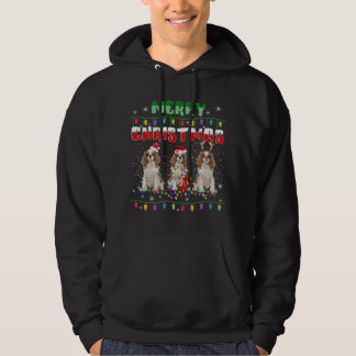 Cavalier king charles spaniel Christmas Lights Dog Hoodie
