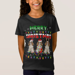 Cavalier king charles spaniel Christmas Lights Dog T-Shirt