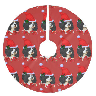 Cavalier King Charles Spaniel Christmas Merry Brushed Polyester Tree Skirt